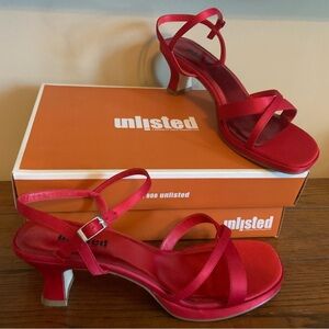 Unlisted (by Kenneth Cole) EUC strappy, mini platform heels